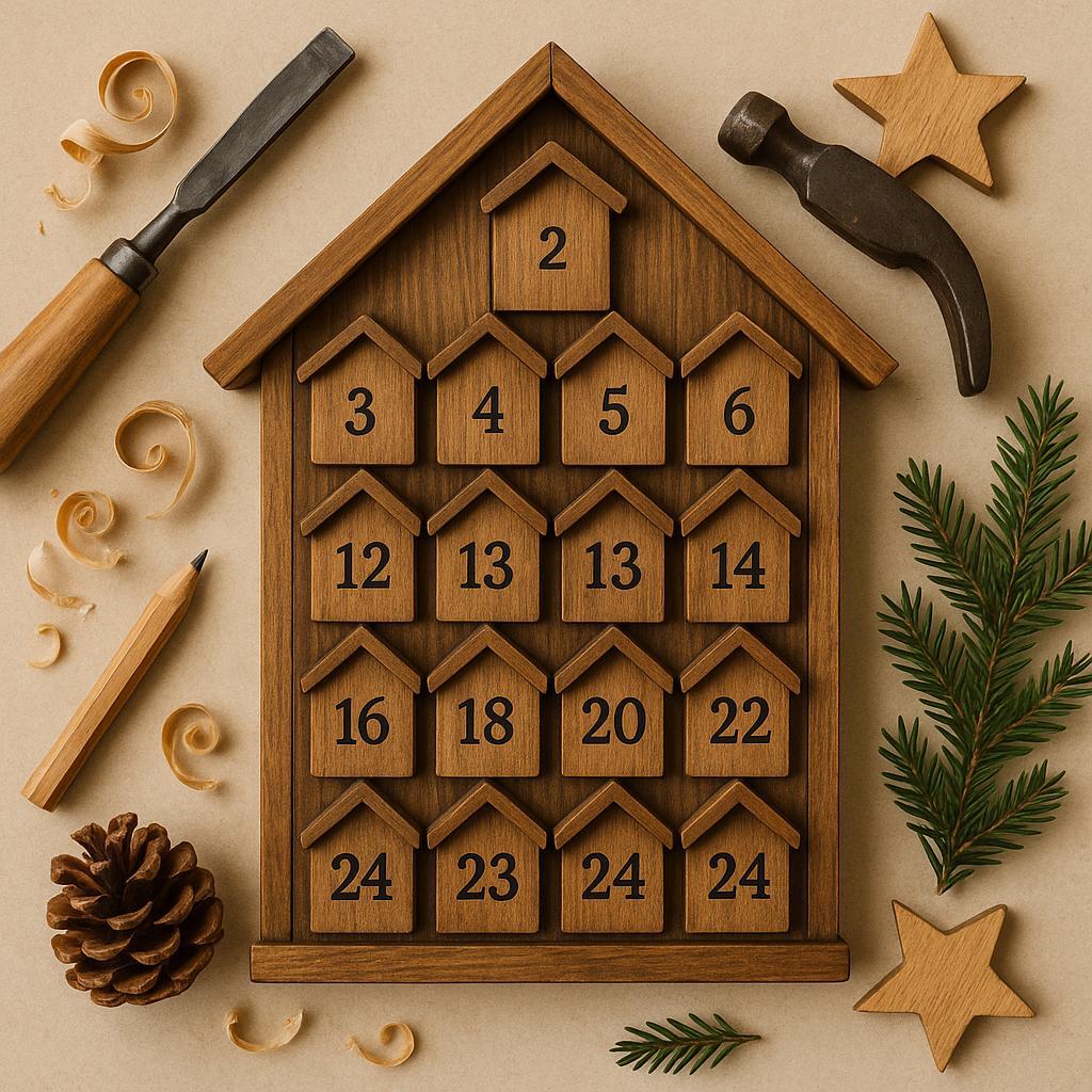 How to Build a Rustic Wooden Advent Calendar: DIY Guide