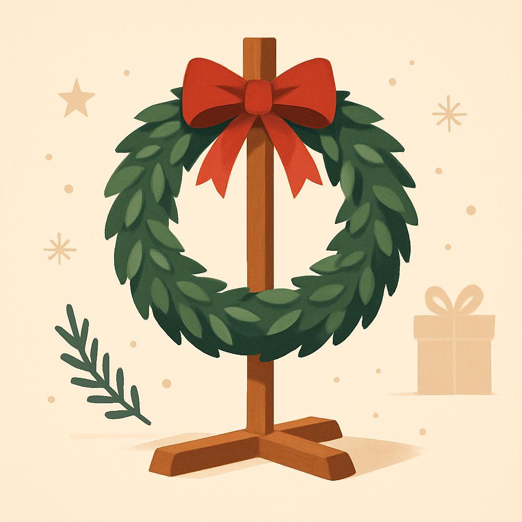 Craft a Festive Wooden Wreath Stand for the Holidays